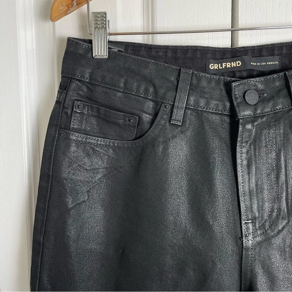 NWOT GRLFRND Hailey Low Rise Slim Boot Jeans Pants Womens 27 in Manhattan Coated - Picture 4 of 16